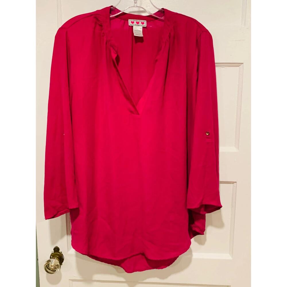 Trixxi Fuschia-Colored Polyester Size XL Long Sleeve